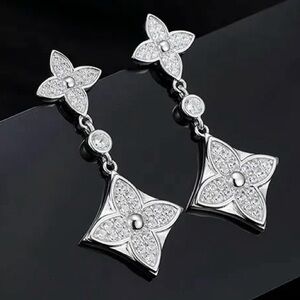 Elegant Sterling Silver Drop Earrings